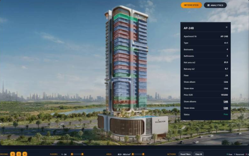 Rendexio building visualization preview