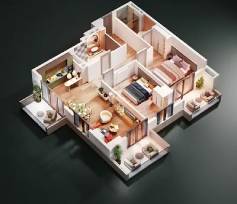 3D Apartment Rendering example